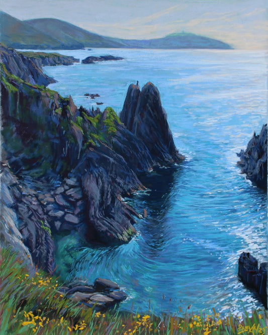 Through the hazy sun to Garnish & Dursey, Beara.